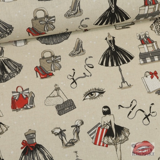 [MF-5054-001] Canvas Print Frou Frou - Naturel 