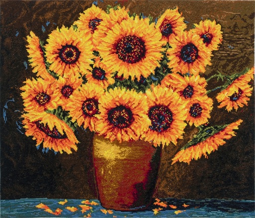 [DI-GCS221] Kruissteek kit 53,5cm x 46,5cm Zonnebloemen