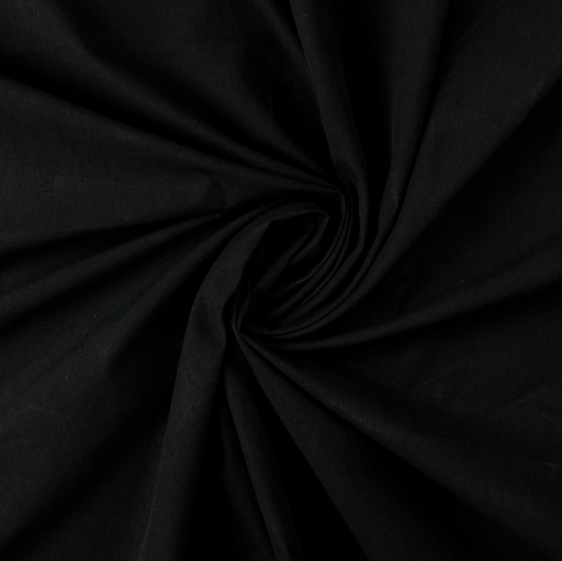 [HE-212187-7001] Stone washed popeline Black