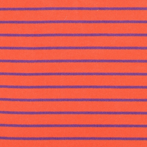 [VE-03807-001] Stretch Badstof Yarn dyed Stripes Orange/Purple