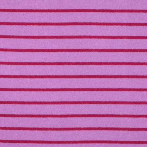 [VE-03807-003] Stretch Badstof Yarn dyed Stripes Lila/Fuchsia