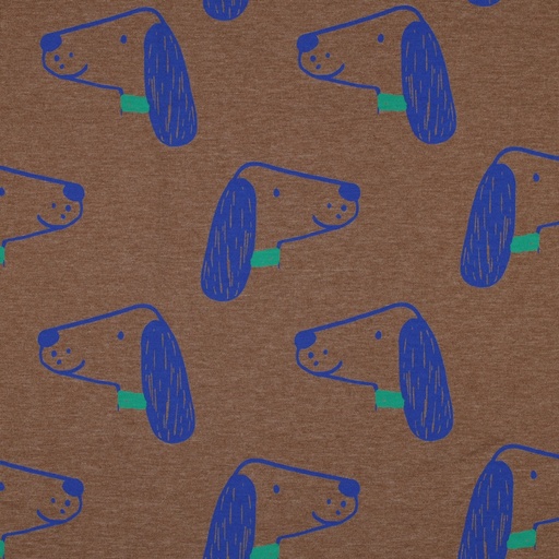 [VE-06434-016] Jersey Melange Dogs Taupe