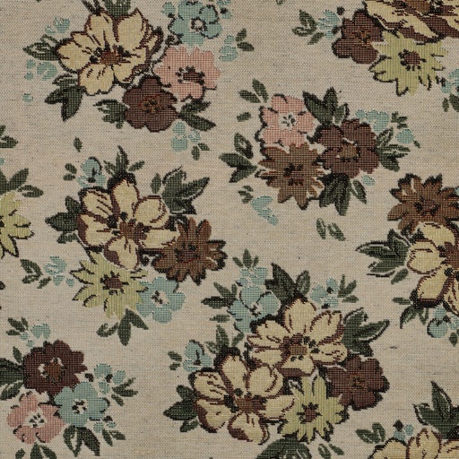 [VE-03822-002] Gobelin Chenille Flowers Sand