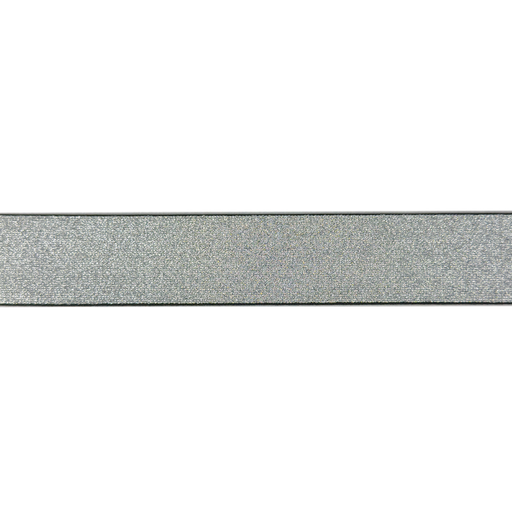 [KV-719R-1131] Elastiek Colour Line Glitter uni 40mm - Zilver
