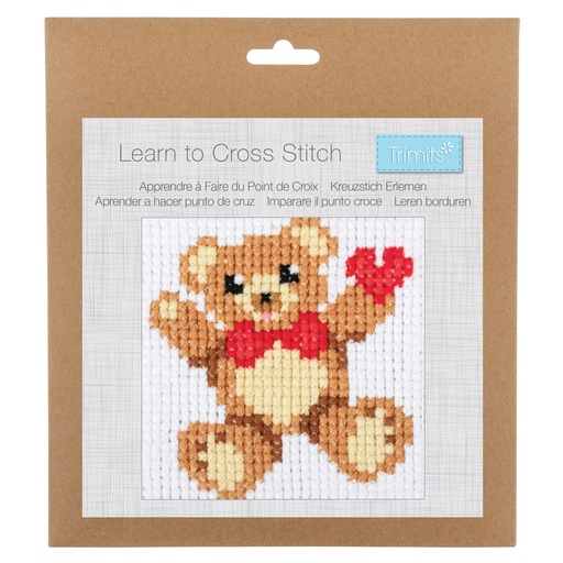 [DI-GCS229] Learn To Cross Stitch : Teddybeer