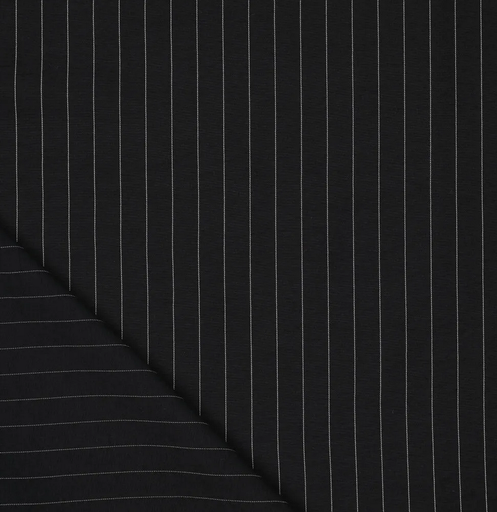 [KI-21525-999] Viscose "Vivian Stripe 15 mm." Black