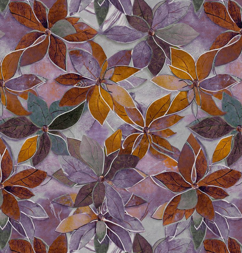 [ST-26015-33] Jersey Digital Elegance Print Purple/Rust