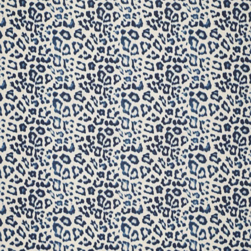 [KI-22522-650] Viscose Linnen Digi Tropic Twilight Blue