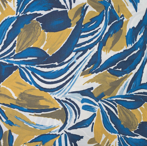 [QT-P12015-922] Viscose Nylon Airflow Leaves Blue/Khaki