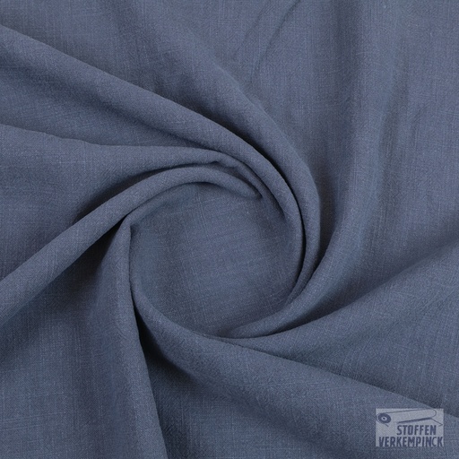 [KI-0175-690] Linnen Sandwashed Dark Denimblue