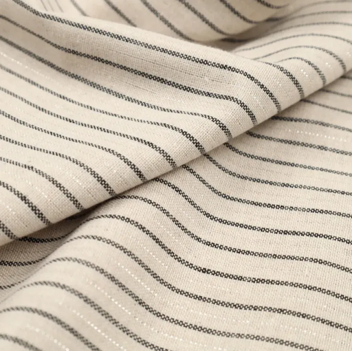 [KI-22609-030] Linen Riviera Lurex Small Stripes