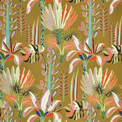 [KI-22533-307] Viscose Tribal Jungle Green