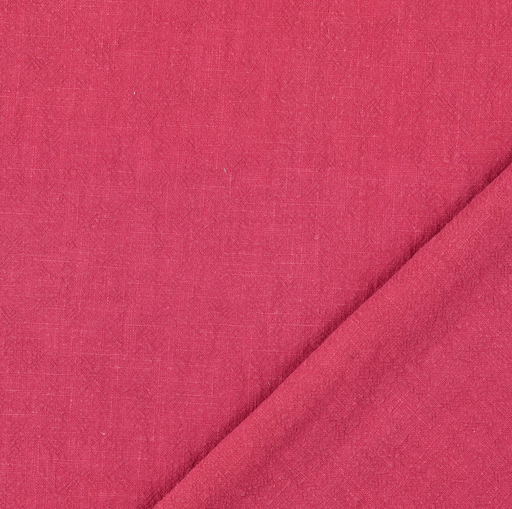 [HE-200546-3021] Gewassen Linnen Uni Dark Rose