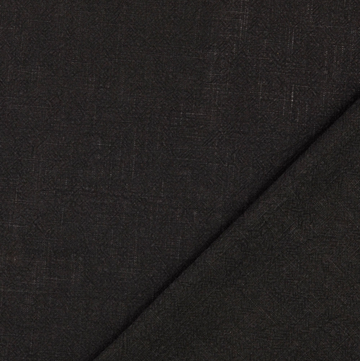[HE-200546-5001] Gewassen Linnen Uni Black