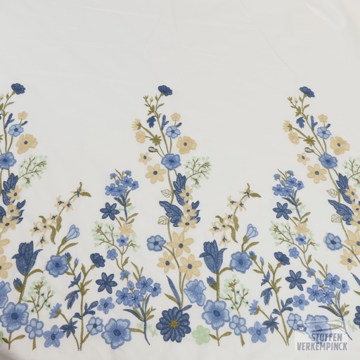 [HE-212218-0004] Broderie Cotton Poplin Blue