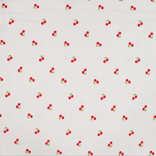 [QT-K10359-510] Jersey Print Cherries White