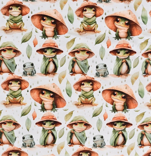 [MU-5925-151] Jersey Digital Jungle Frog Ecru