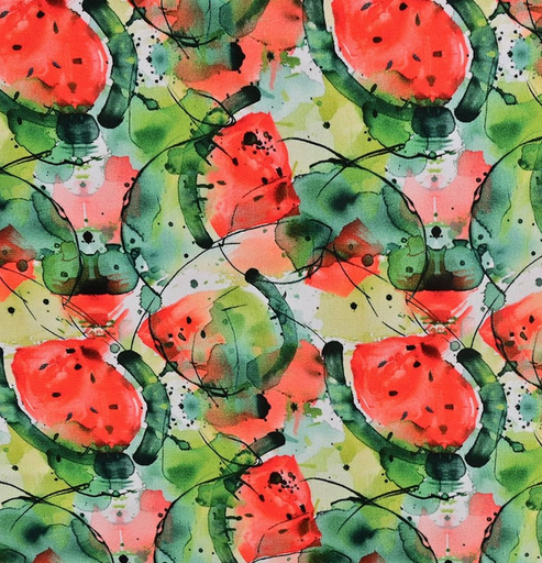 [MU-5926-151] Jersey Digital Watermelon Red/Green
