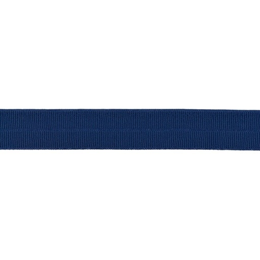 [KV-31336] Biais Elastisch 20mm Mat Rib Donker Blauw