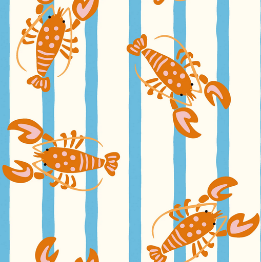 [NO-25659-051] Poplin Striped Lobsters 