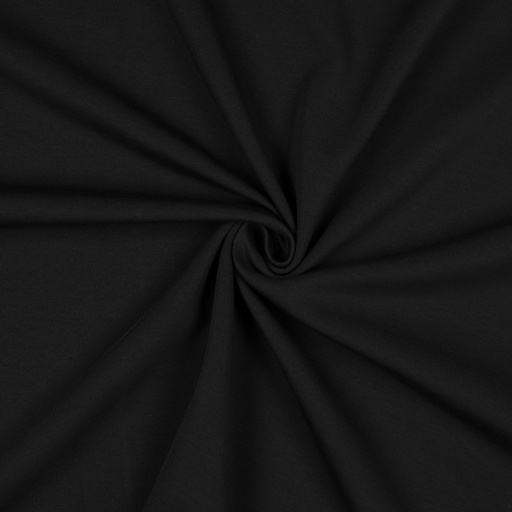 [VE-04465-001] Cotton Interlock Jersey Black