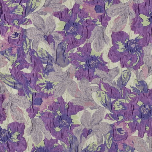 [VE-04528-001] Jacquard Lilac Flowers on Soft Yellow