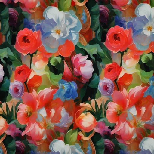 [VE-08041-001] Viscose Radiance Digital Large Flowers Multi