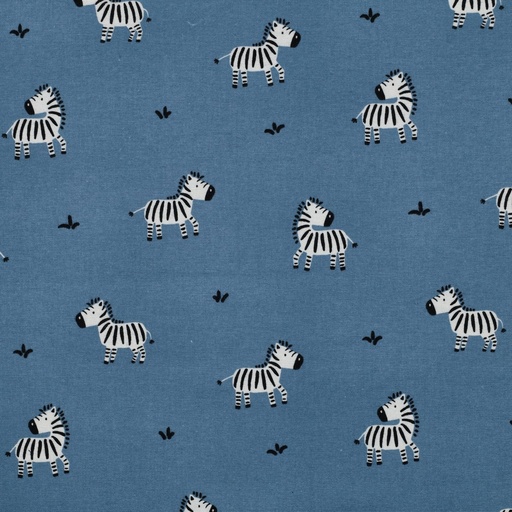 [VE-07240-008] Flanel Zebras Blue