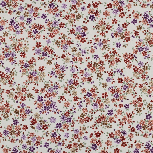 [VE-06883-006] Fine Poplin Digital little Flowers Off White