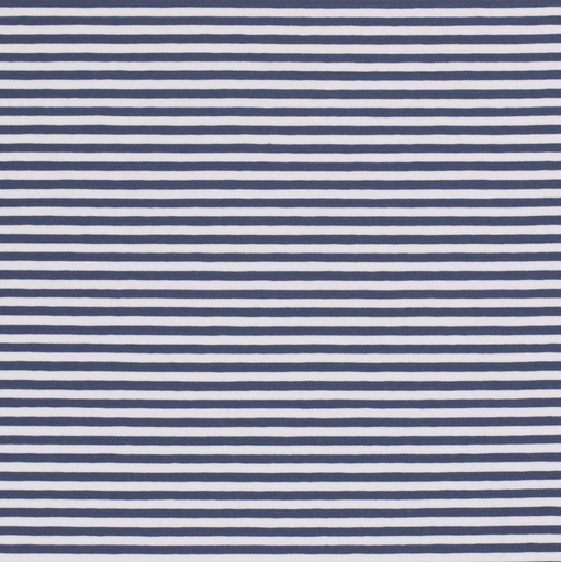 [NO-11813-006] Jersey Katoen Ya. Dy. Stripes 5 mm. Blue/White