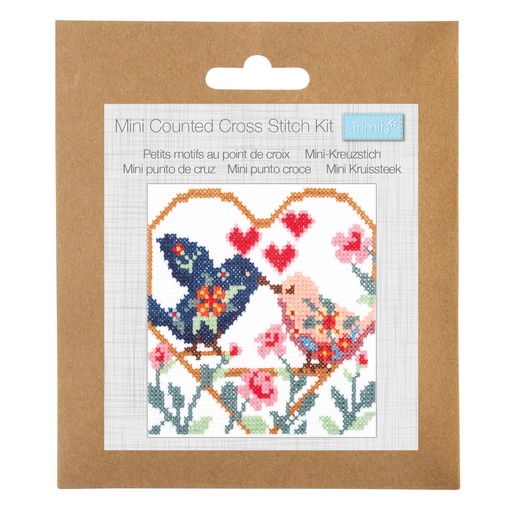 [DI-GCS236] Mini-kruissteek kit 13 x 14cm - Lovebirds
