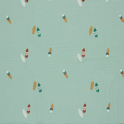 [NO-25360-0003] Double Gauze Surfboard Mintgreen