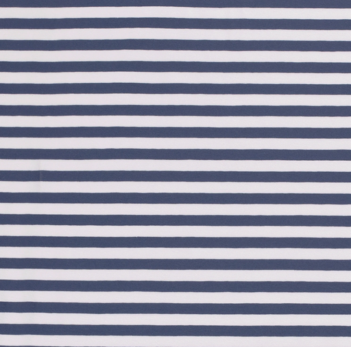 [NO-11814-006] Jersey Katoen Ya. Dy. Stripes 10 mm. Blue/White