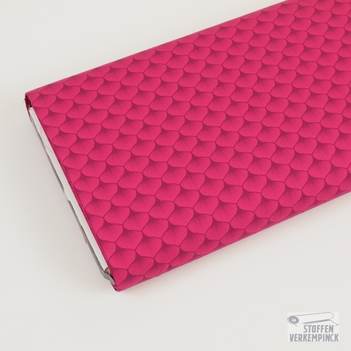 [MC-POPL LEAF-7008] Cotton Poplin Leaf Fuchsia