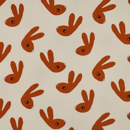 [VE-08112-014] Jennifer Bouron Organic Jersey Bunnies - Natural