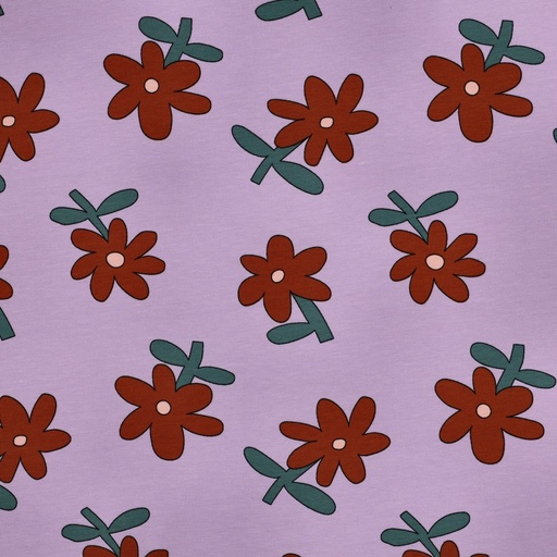 [VE-08113-005] Jennifer Bouron Organic Jersey Flowers - Lavender