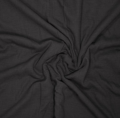 [POL-310501-21] Double Gauze 155 cm. Black