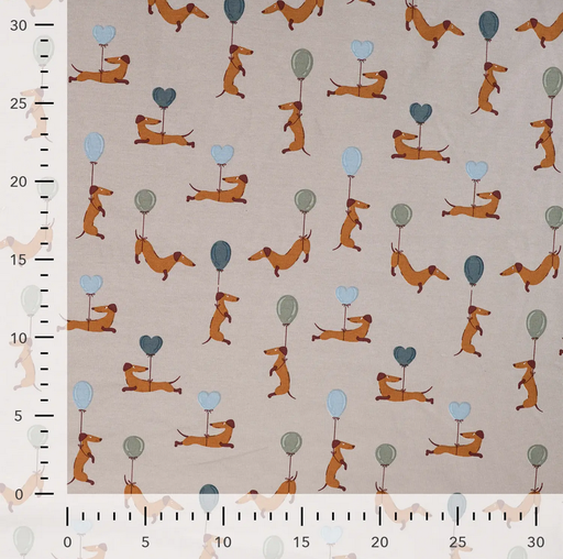[QT-K10401-521] Jersey Print Balloon Dachshund Sand