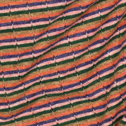 [VE-04719-001] Knitted Jacquard Stripes Multicolor
