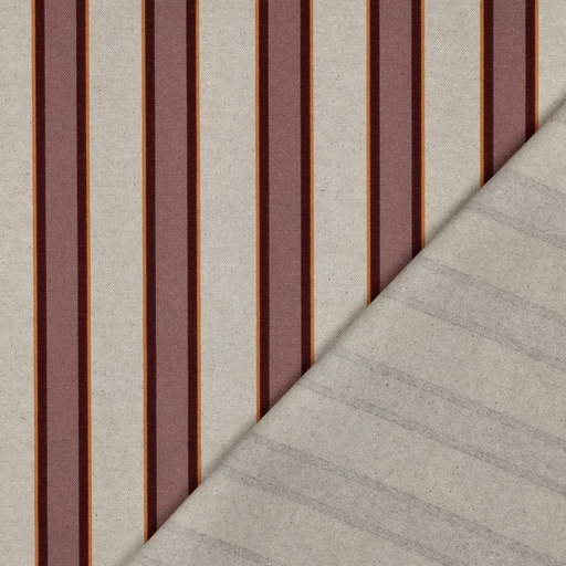 [VE-01998-006] Canvas Linen Look Stripes Mauve