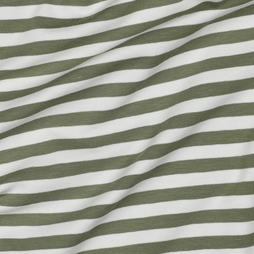 [VE-03323-008] Jersey Katoen Ya. Dy. Stripes 1 cm. Soft Green
