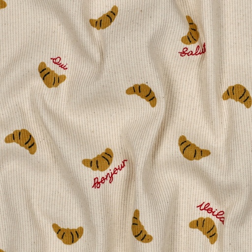 [VE-07244-119] Rib Jersey Natural Croissants