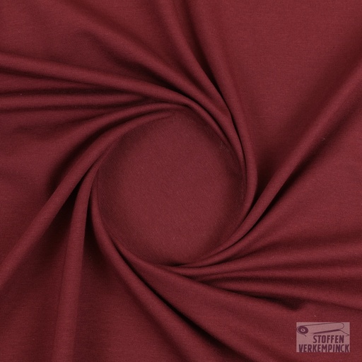 [KI-0380-405] Jersey Katoen Zwaar Bordeaux