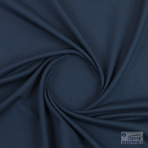 [KI-0380-600] Jersey Katoen Zwaar Navy
