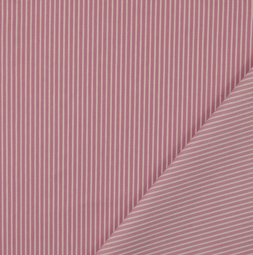 [NO-60655-012] Denim  Stretch Small Stripes Rose