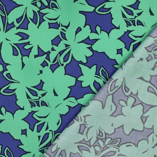 [VE-01951-003] Fine Poplin Arty Flowers Blue/Green