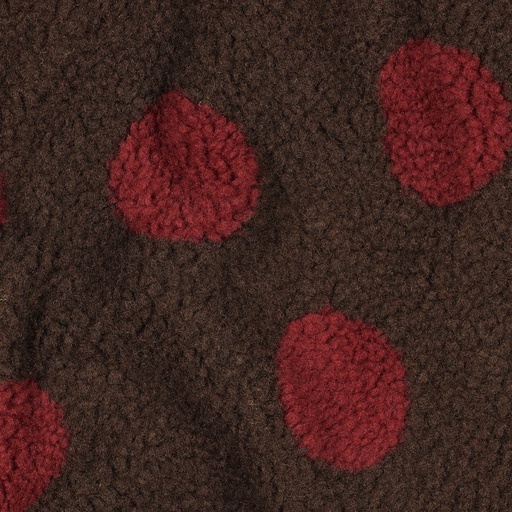 [VE-01952-015] Teddy Jacquard Big Dots Dark Brown