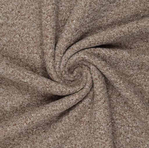 [KI-0805-175] Mantelstof Bouclé Lanissimo Bruin