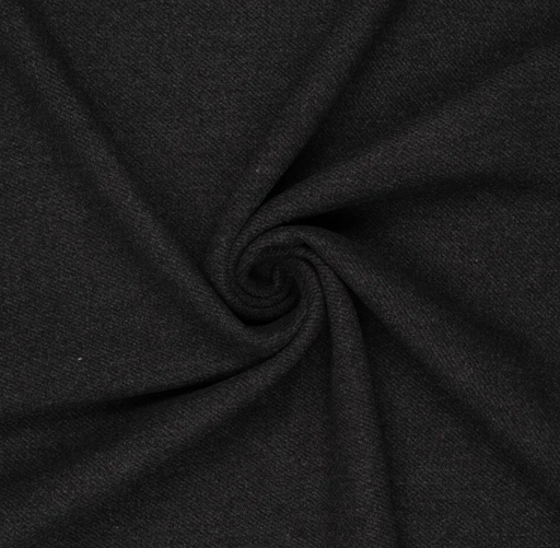[KI-21404-985] Mantelstof Knitted Cashmere Touch Dark Grey