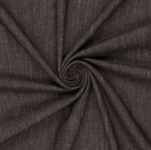 [KI-90174-100] Stretch Denim Linen Dark Brown